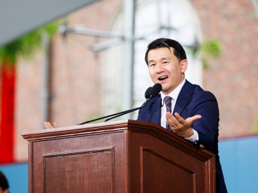 Ronny Chieng talking at a podium